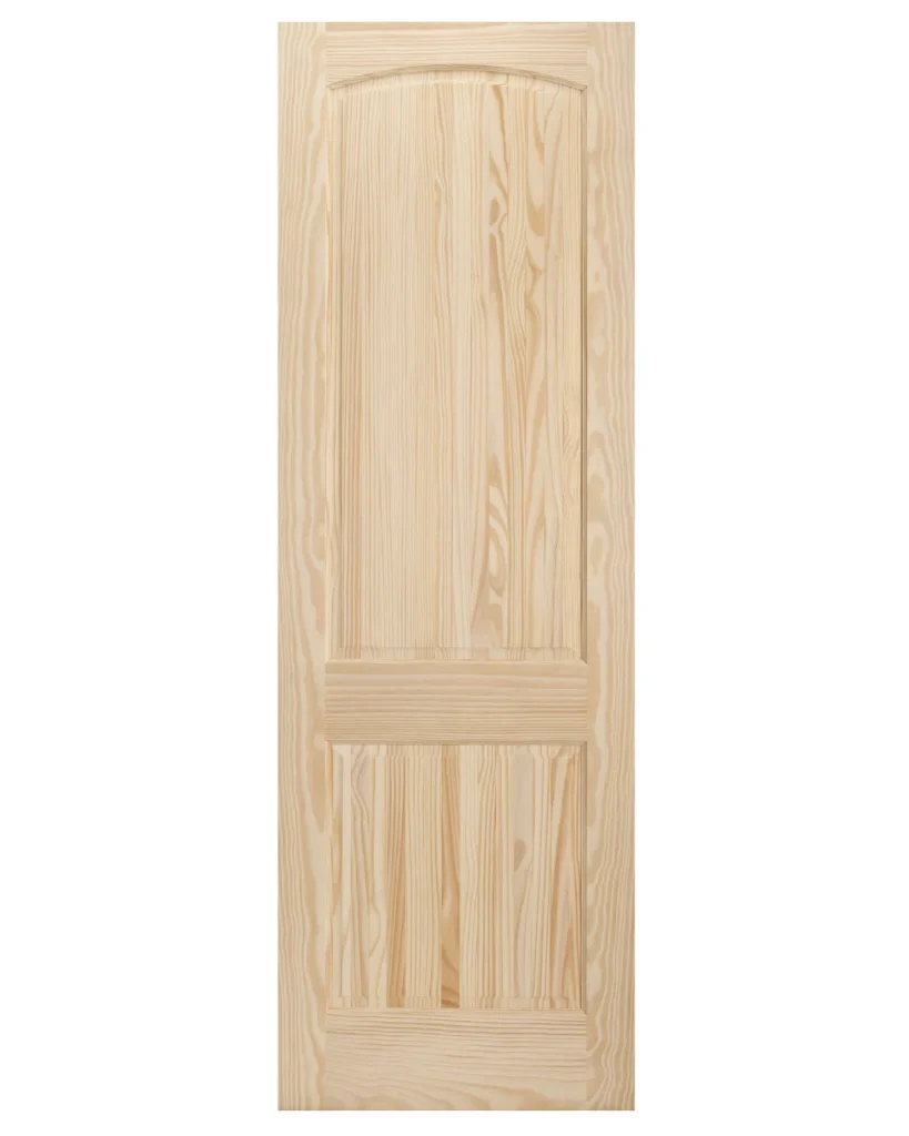 2 Panel Arch Top Pine Wood Interior Door