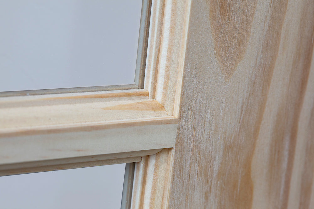 10 Lite Solid Core Pine Wood Glass Panel French Interior Door - Image 7
