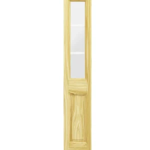 3 Lite Over Raised Panel Front Door Sidelite with Low E Glass