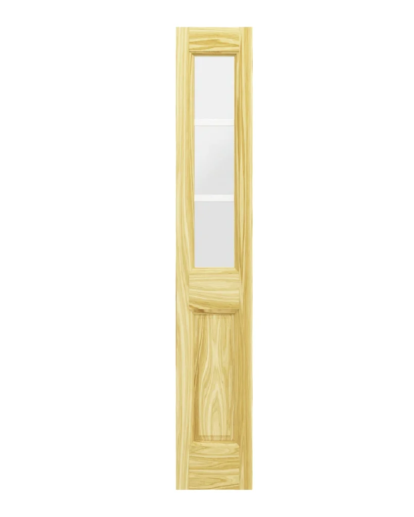 3 Lite Over Raised Panel Front Door Sidelite with Low E Glass