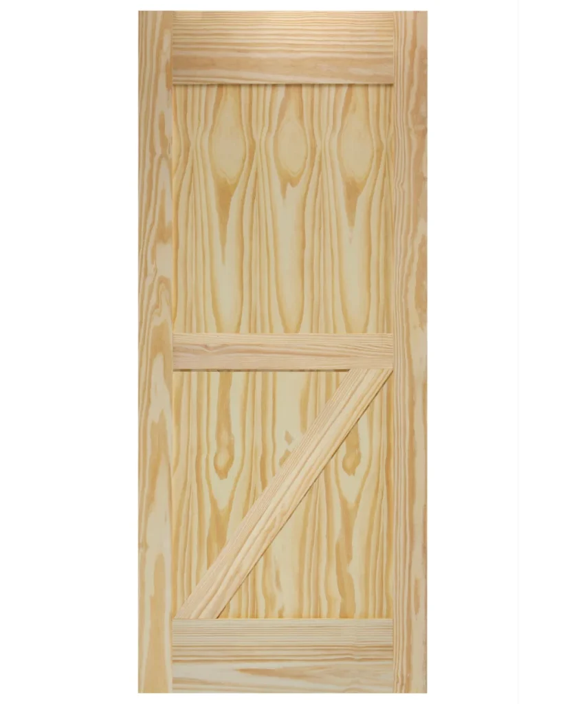 Half Z-Brace Pine Wood Interior Barn Door
