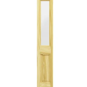 Single Lite Over Raised Panel Front Door Sidelite with Low E Glass