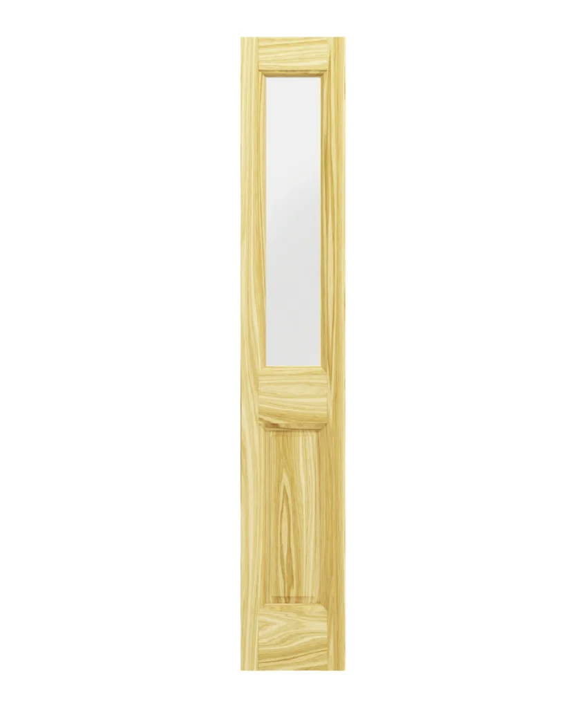 Single Lite Over Raised Panel Front Door Sidelite with Low E Glass