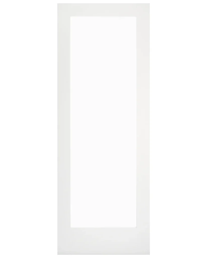 Single Lite Clear Glass Shaker Style Primed Wood Interior Door