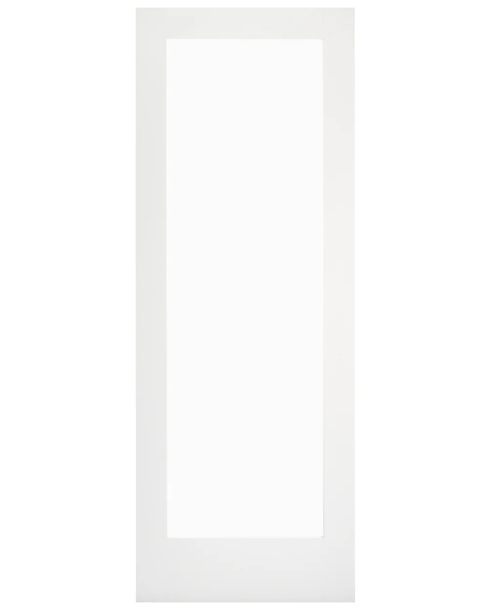 Single Lite Clear Glass Shaker Style Primed Wood Interior Door