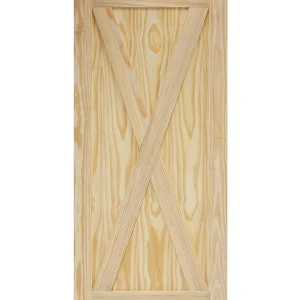 X-Brace Pine Wood Barn Door
