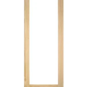 Single Lite Clear Glass Shaker Style Pine Wood Interior Door
