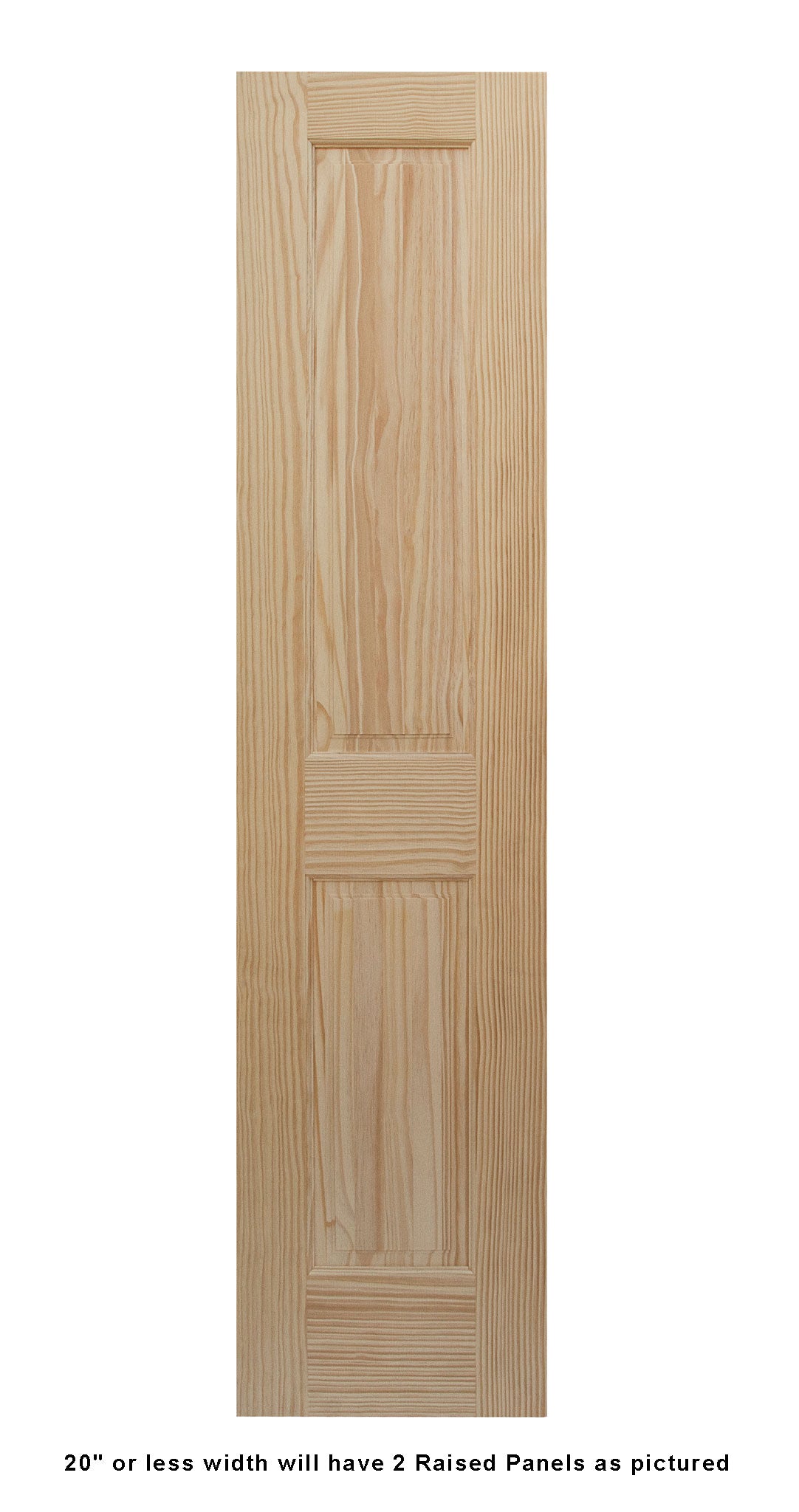 4 Panel Raised Double Hip Solid Core Pine Wood Interior Door - Image 5