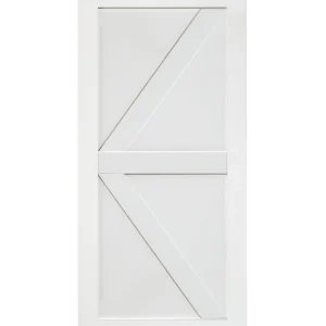 British Brace Pine Wood Barn Door (Primed)