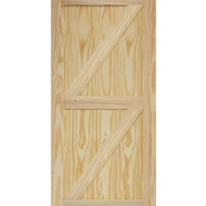 Double Z-Brace Pine Wood Interior Barn Door