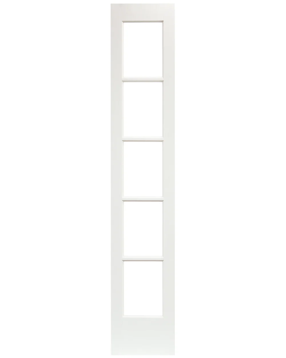5 Lite Clear Glass Narrow French Primed Wood Interior Door