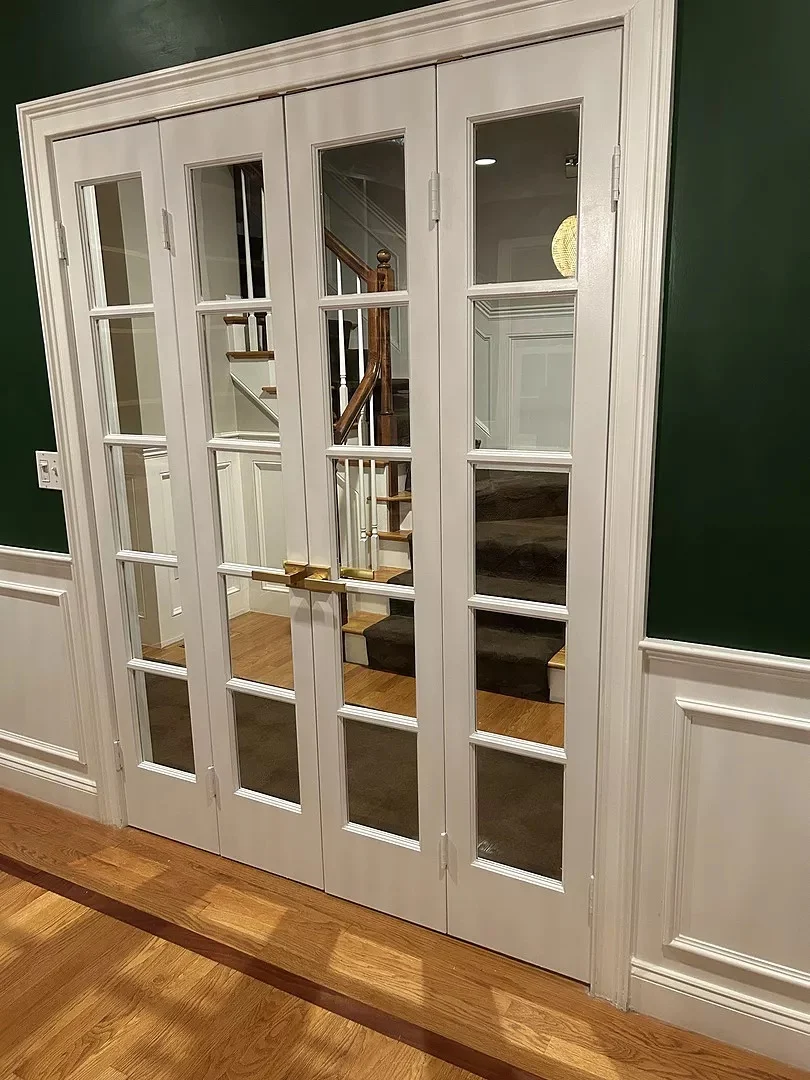 5 Lite Clear Glass Narrow French Primed Wood Interior Door - Image 4