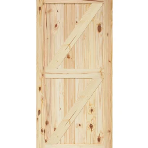 Double Z-Brace V-Groove Knotty Pine Barn Door