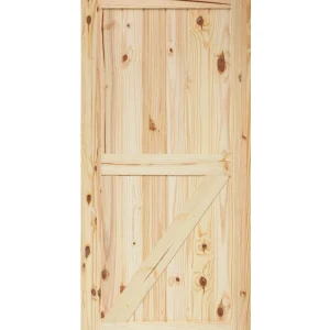 Half Z-Brace V-Groove Knotty Pine Barn Door
