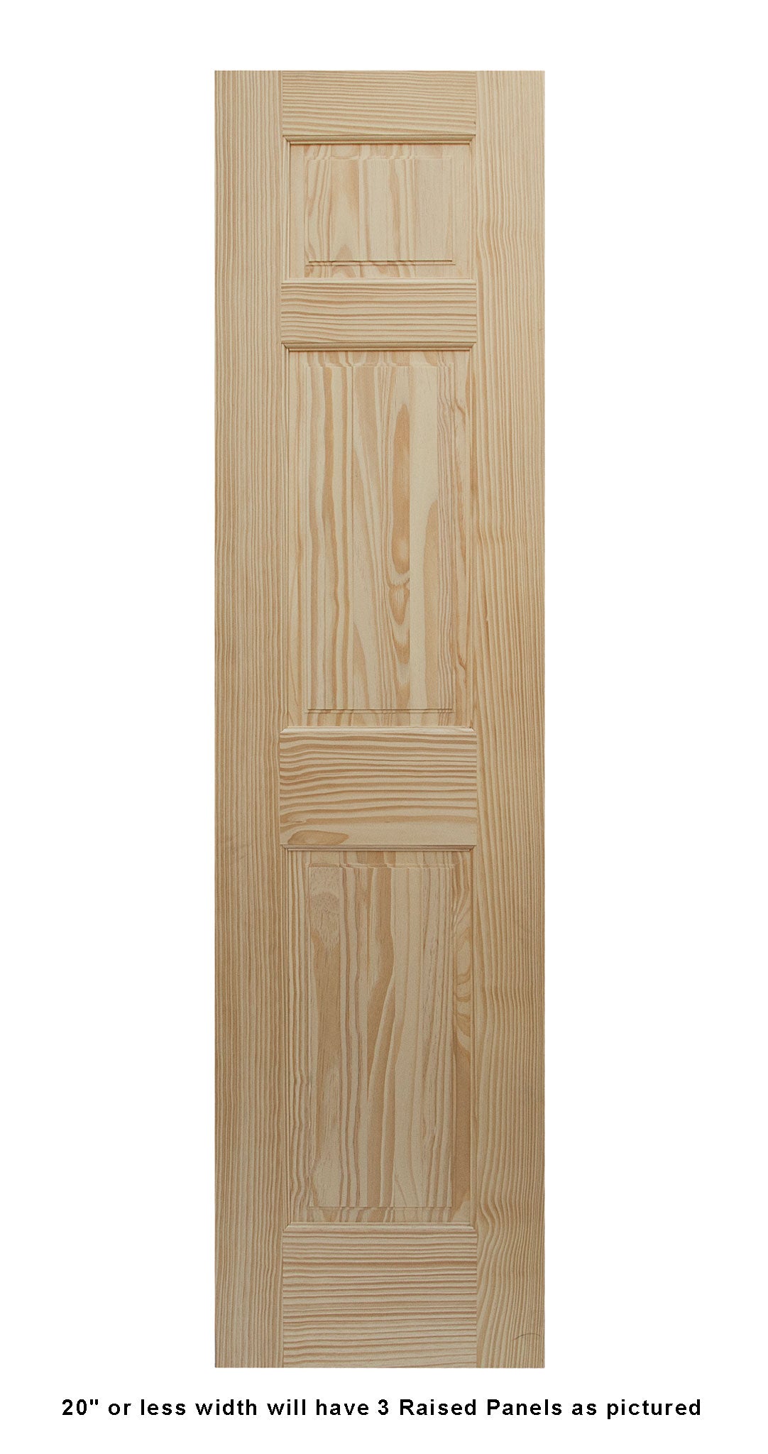 Solid Pine Exterior Front Door with Raised 6-Panel Single Hip Design - Image 2