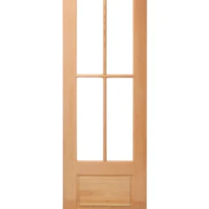 Fir 4 Lite Over Raised Panel Exterior Door