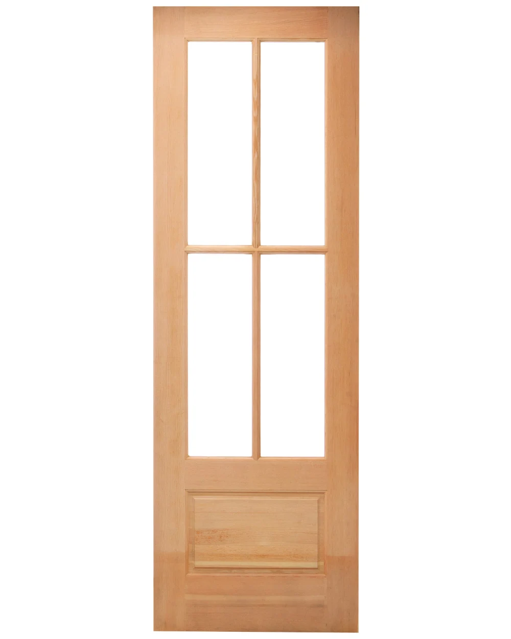 Fir 4 Lite Over Raised Panel Exterior Door