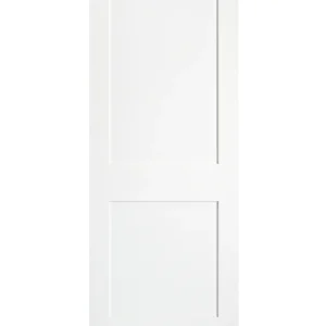 2 Panel Shaker Style Primed Wood Interior Door
