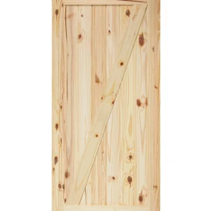 Z-Brace V-Groove Knotty Pine Barn Door