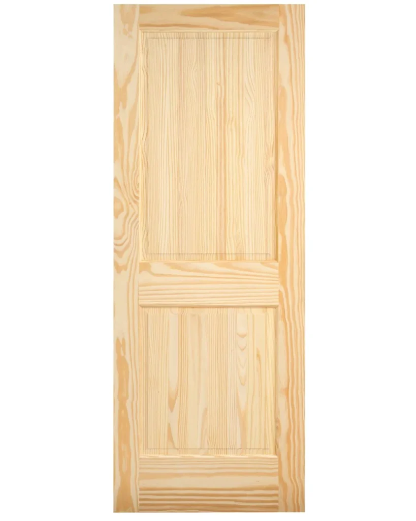 2 Panel Raised Single Hip Square Top Pine Wood Interior Door