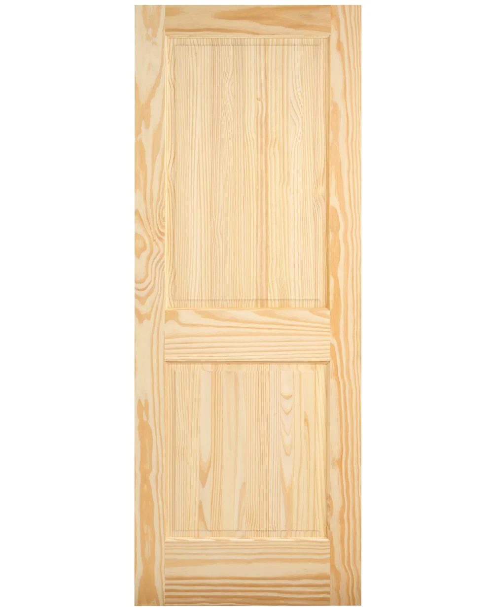 2 Panel Raised Single Hip Square Top Pine Wood Interior Door
