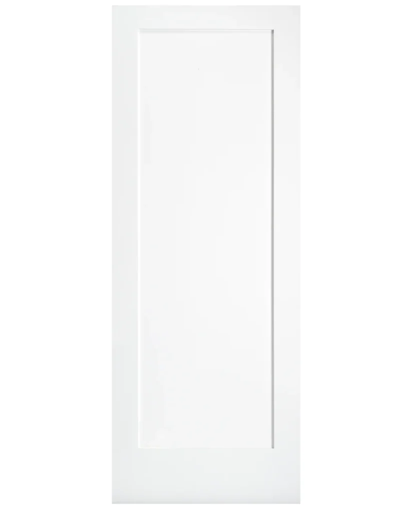 Single Panel Shaker Style Interior Pine Wood Door (Primed)
