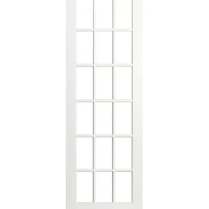 18 Lite Glass Panel French Wood Interior Door (Primed)