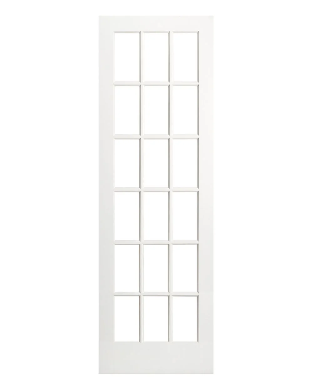 18 Lite Glass Panel French Wood Interior Door (Primed)