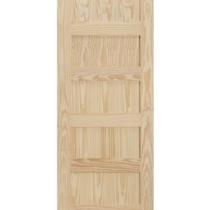 5 Panel Shaker Style Clear Pine Wood Interior Door