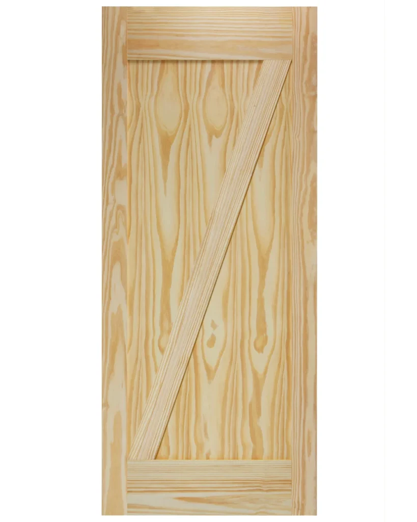 Z- Brace Pine Wood Interior Barn Door