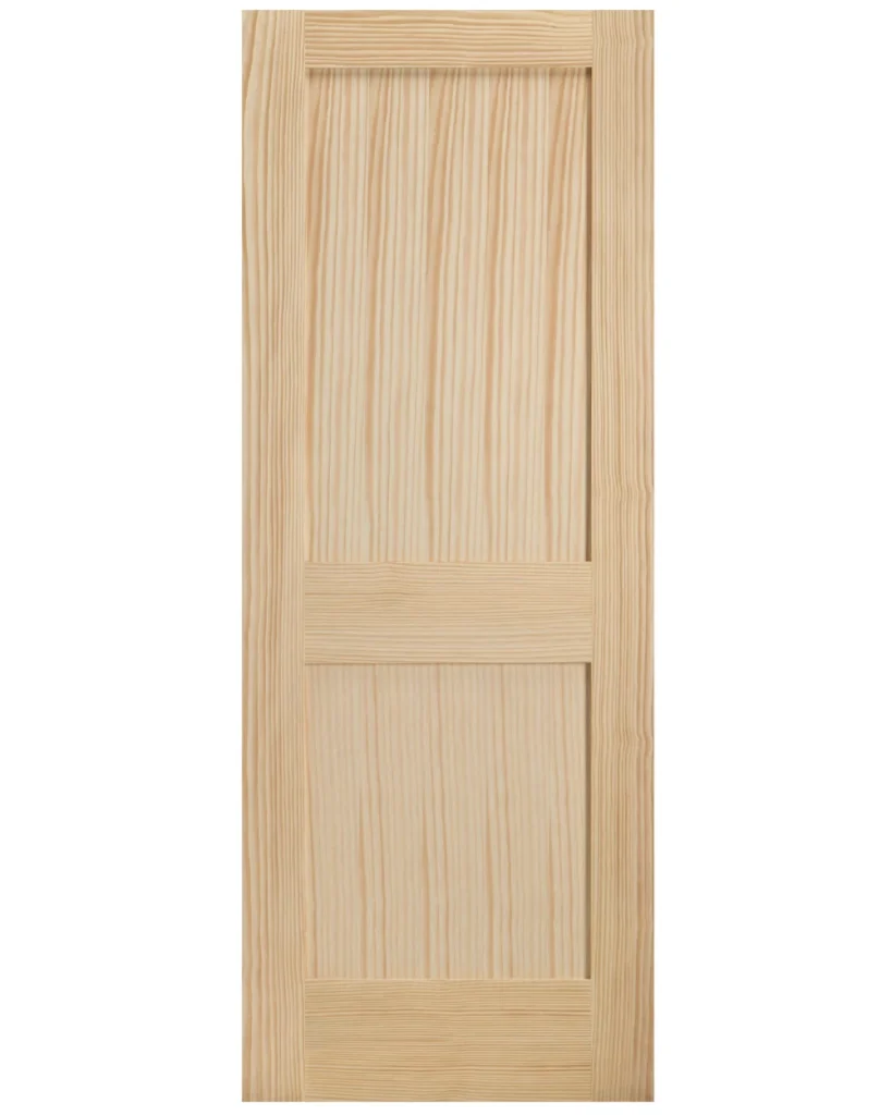 2 Panel Shaker Style Pine Wood Interior Door