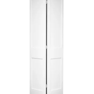 2-Panel Shaker Style Pine Bifold Prehung Door (Primed)
