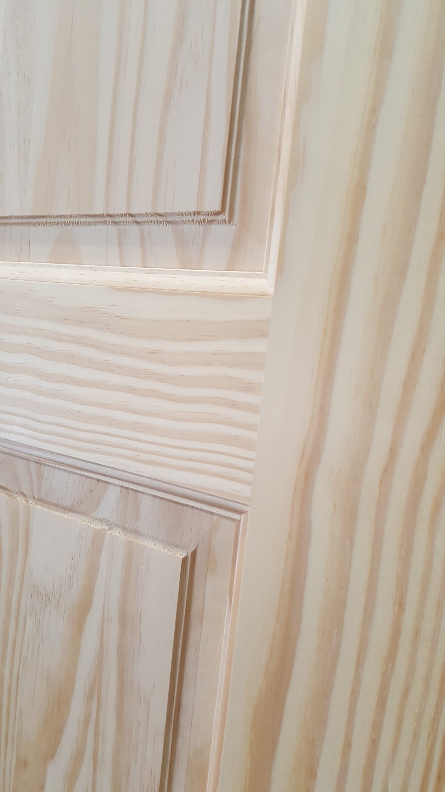 4 Panel Raised Double Hip Solid Core Pine Wood Interior Door - Image 2