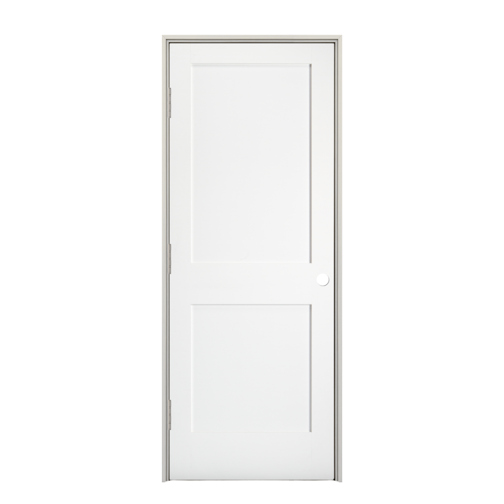 Prehung 2 Panel Shaker Style Interior Door (Primed)