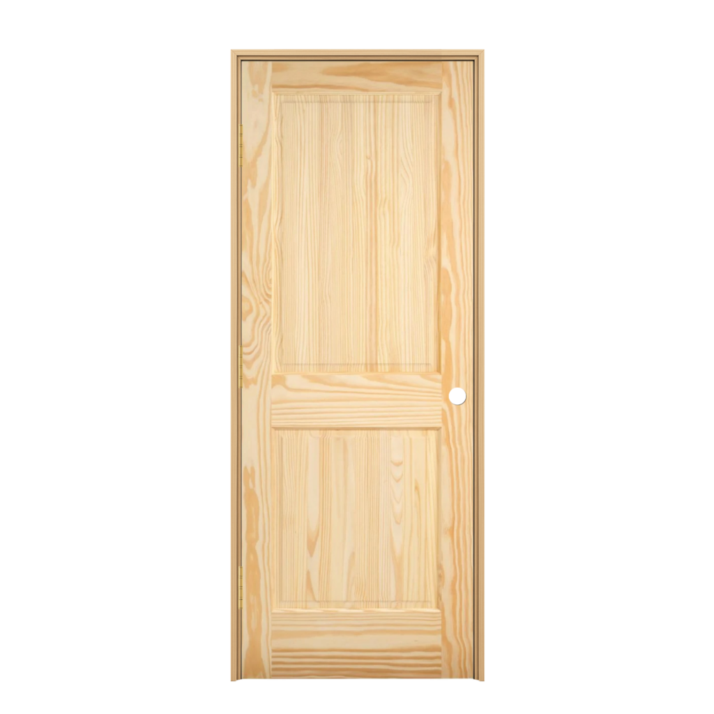 Prehung 2 Panel Square Top Pine Interior Door