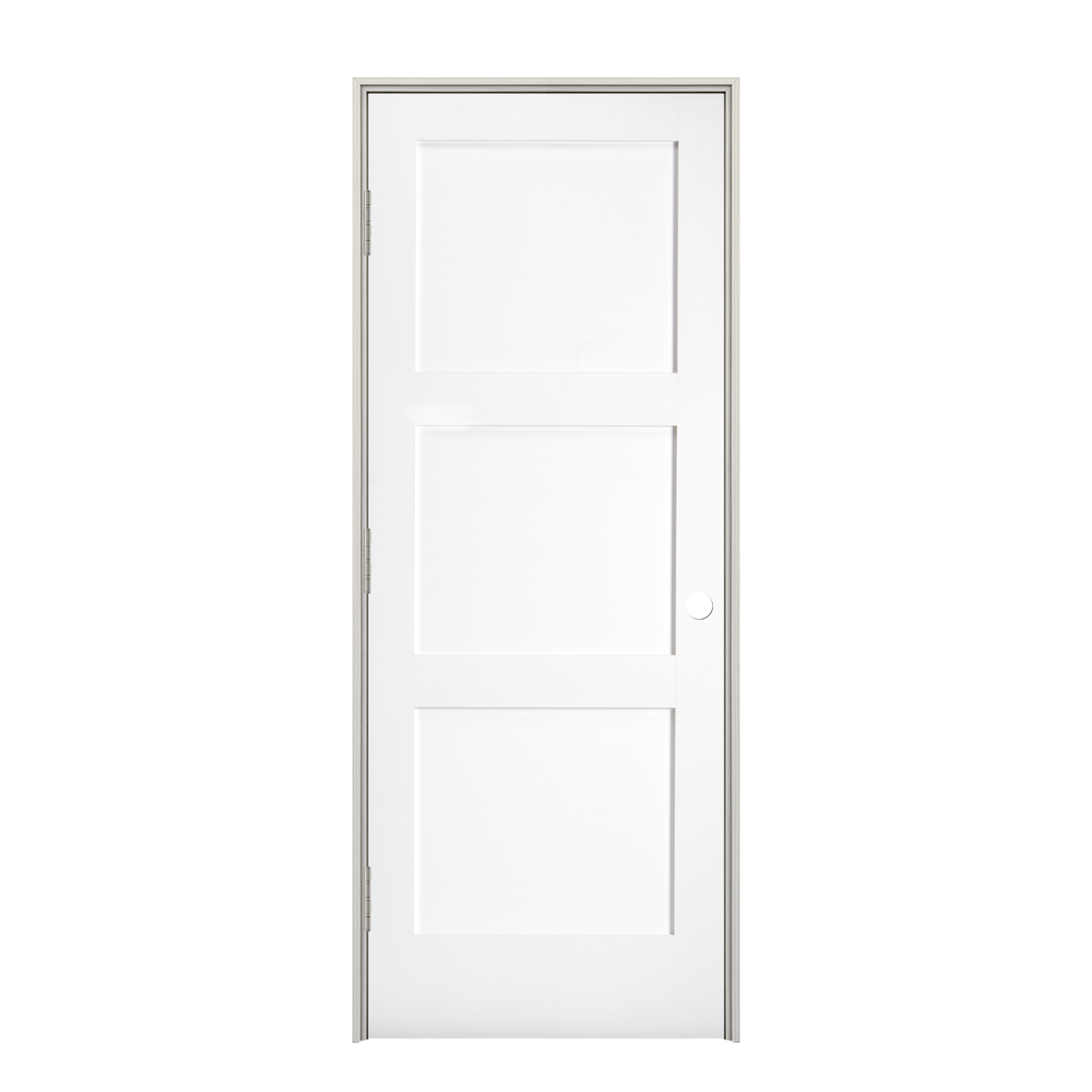 Prehung 3 Panel Square Shaker Style Interior Door (Primed)