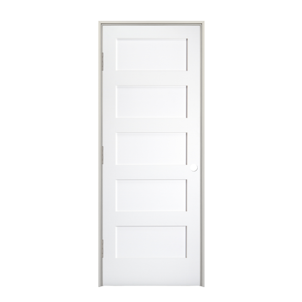 Prehung 5 Panel Shaker Style Interior Door (Primed)