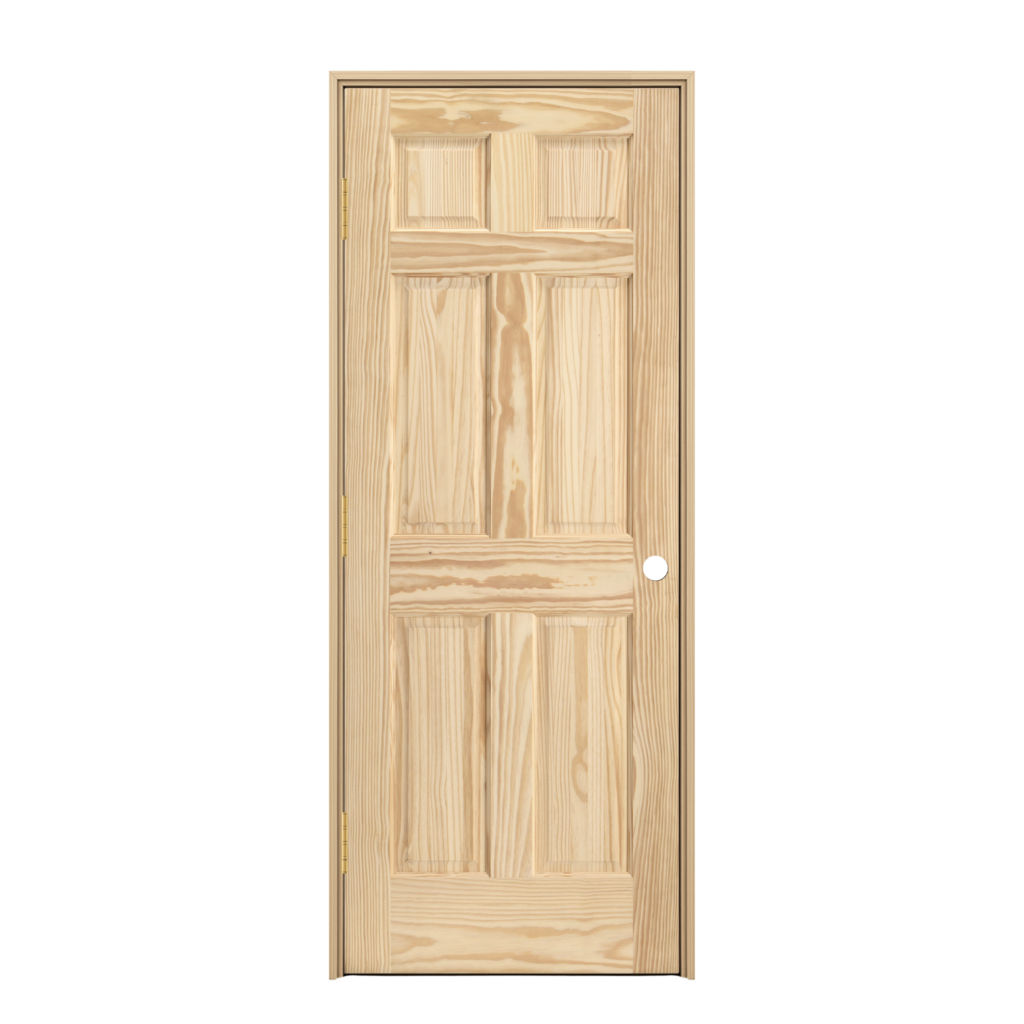 Prehung Raised Double Hip 6 Panel Pine Interior Door