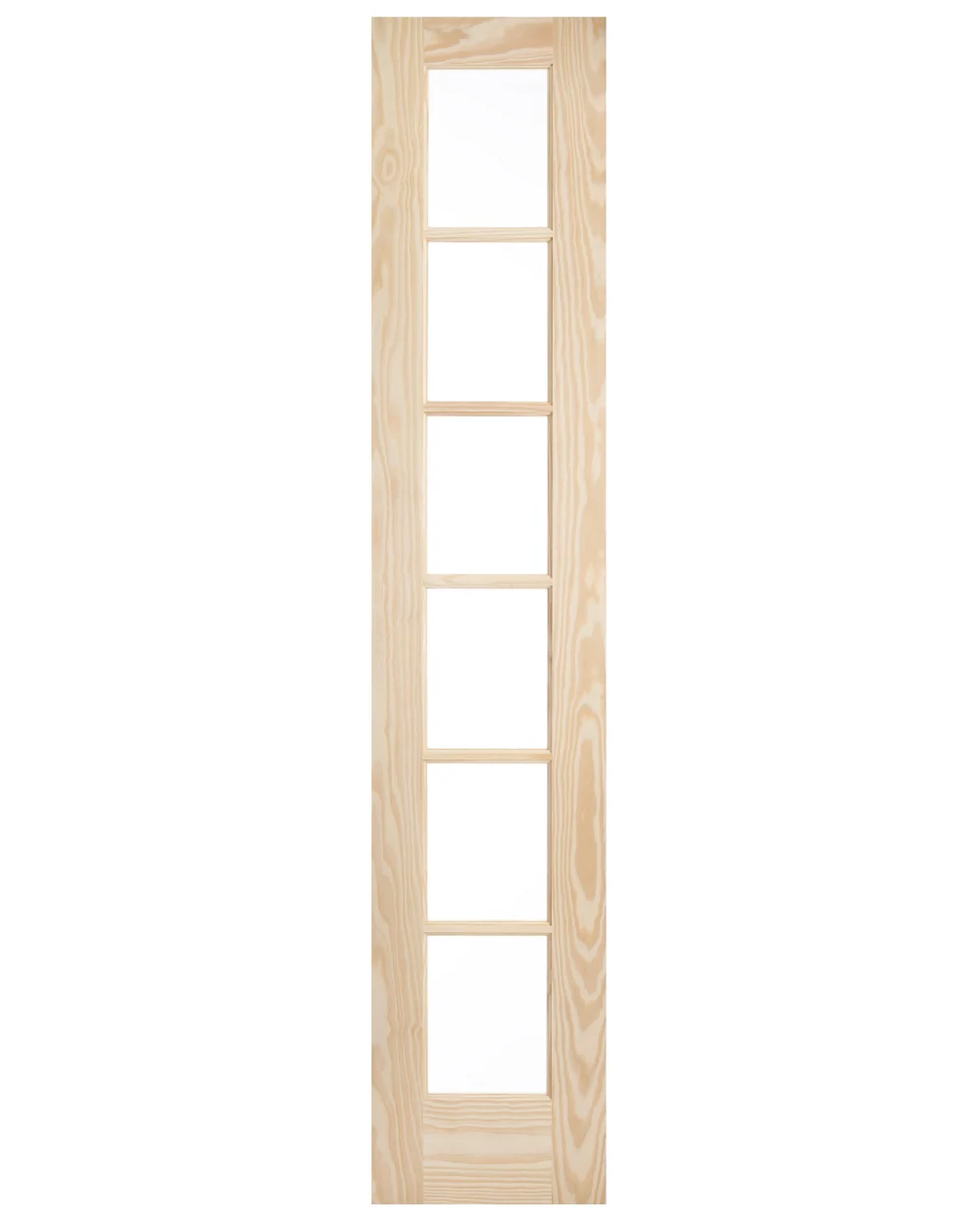 6 Lite Glass Narrow French Clear Pine Wood Interior Door