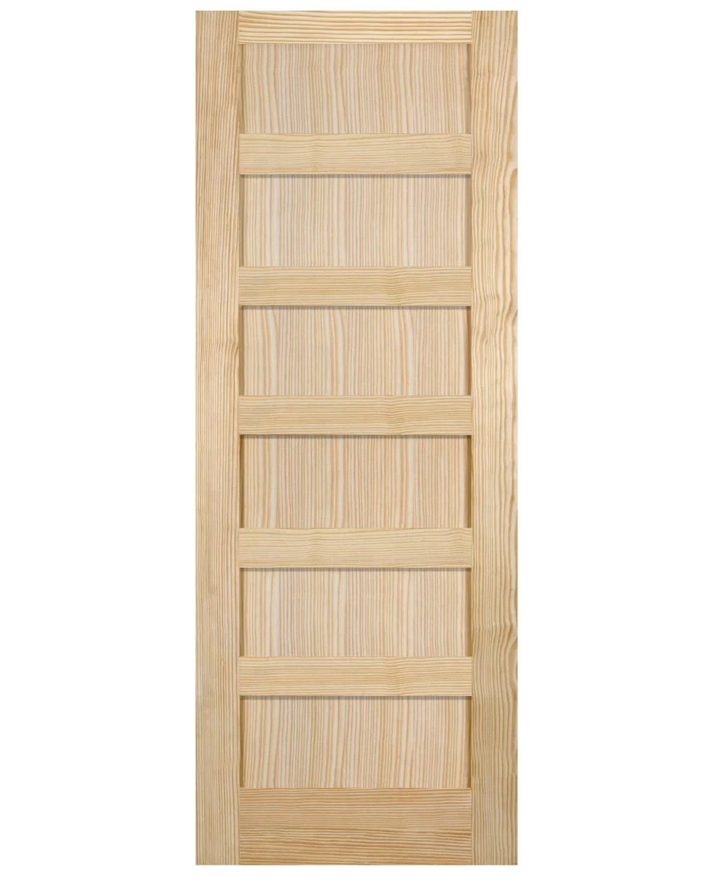 6 Panel Shaker Style Wood Interior Door