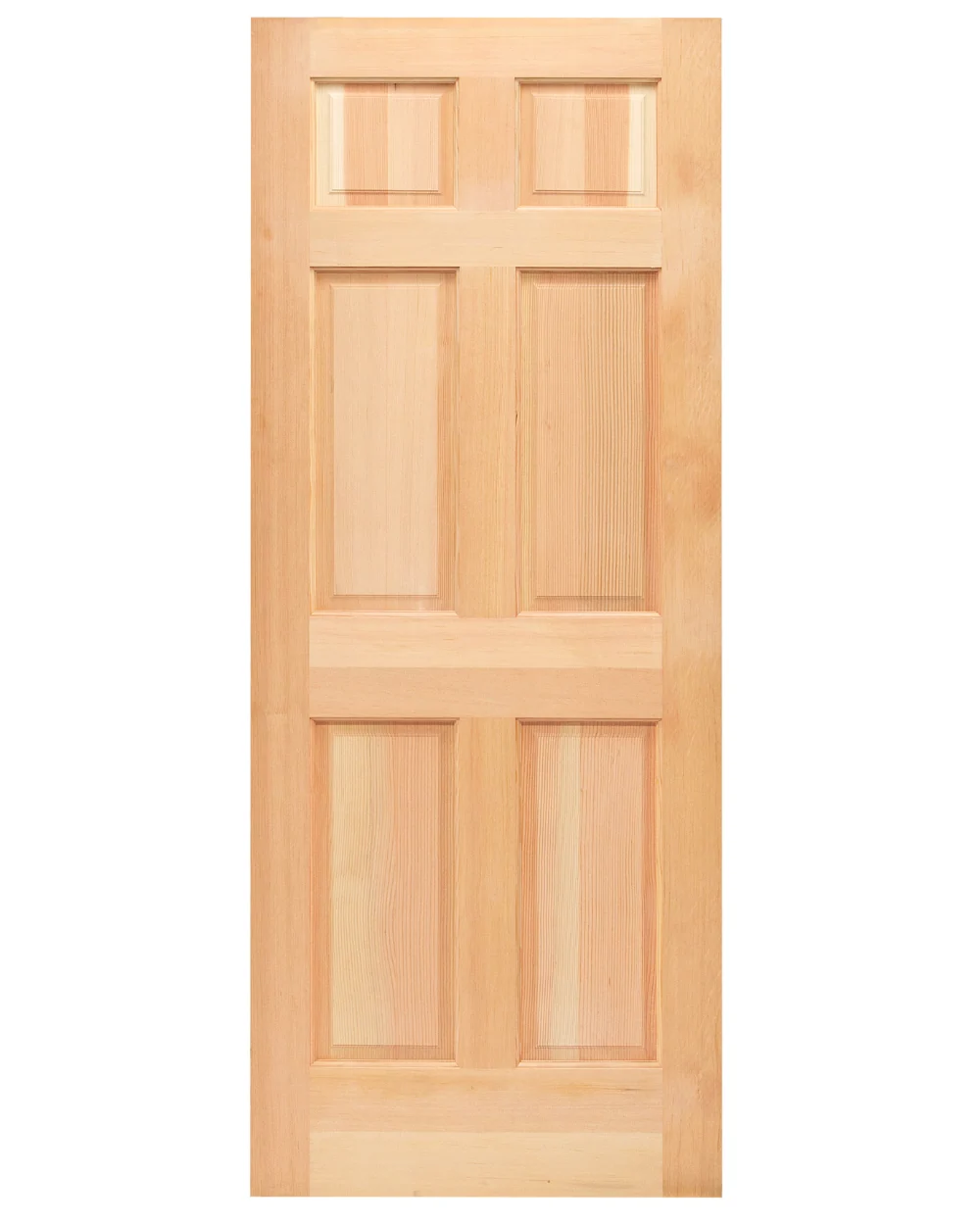 6 Raised Panel Fir Wood Exterior Front Door