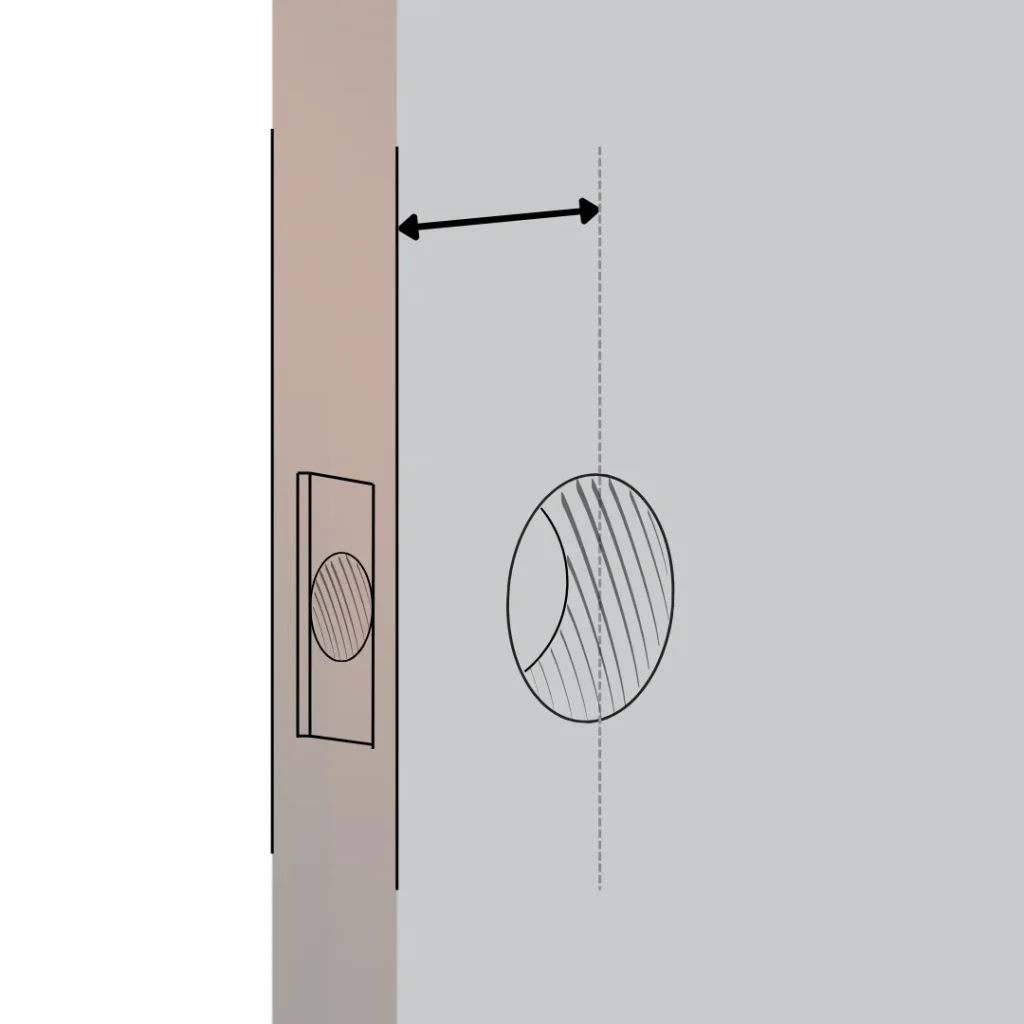 Slab Door Bore Hole (2-3/8" Backset)