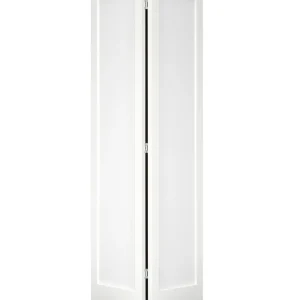 Single Panel Shaker Style Pine Wood Bifold Door (Primed)