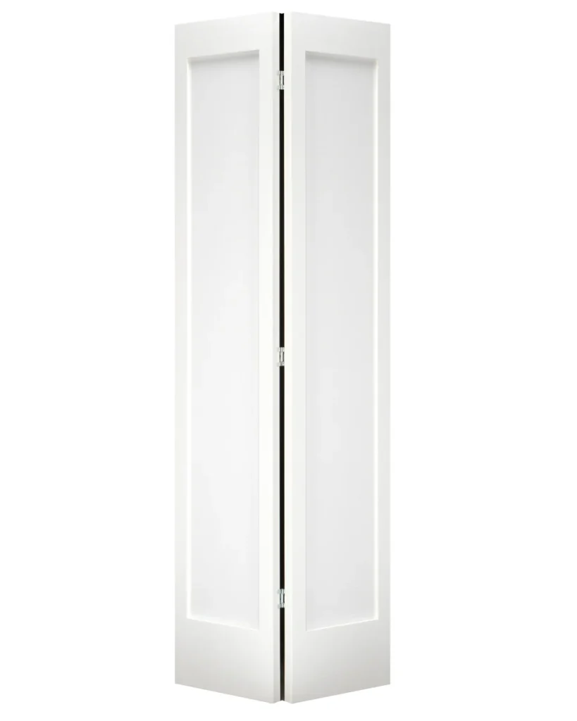 Single Panel Shaker Style Pine Wood Bifold Door (Primed)