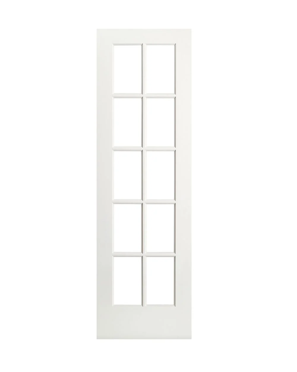 10 Lite Clear Glass French Primed Wood Interior Door