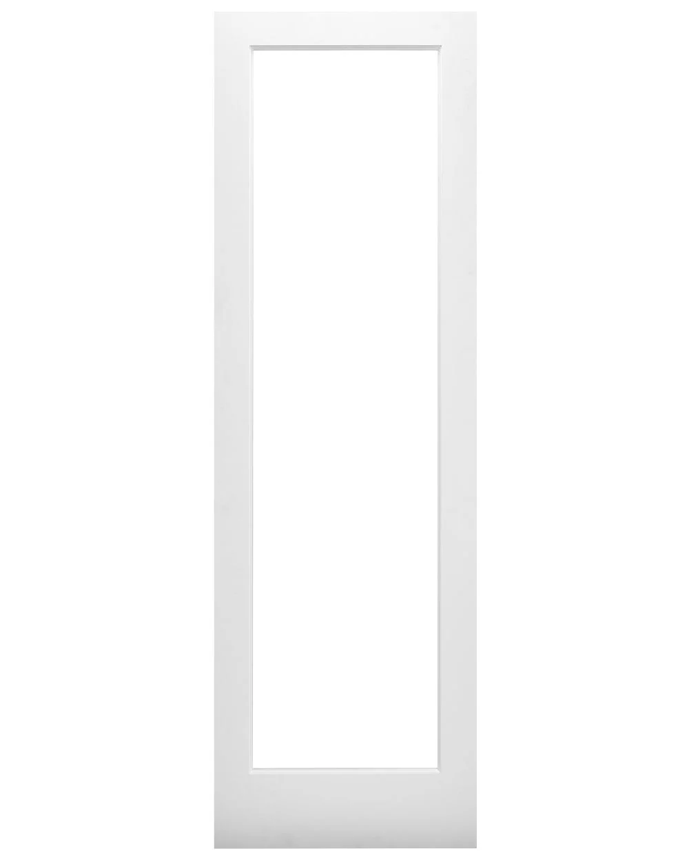 Single Lite Solid Core Wood Glass Panel French Interior Door (Primed)