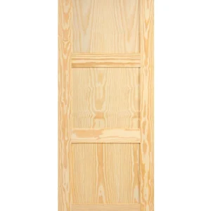 3 Panel Square Shaker Style Wood Interior Door