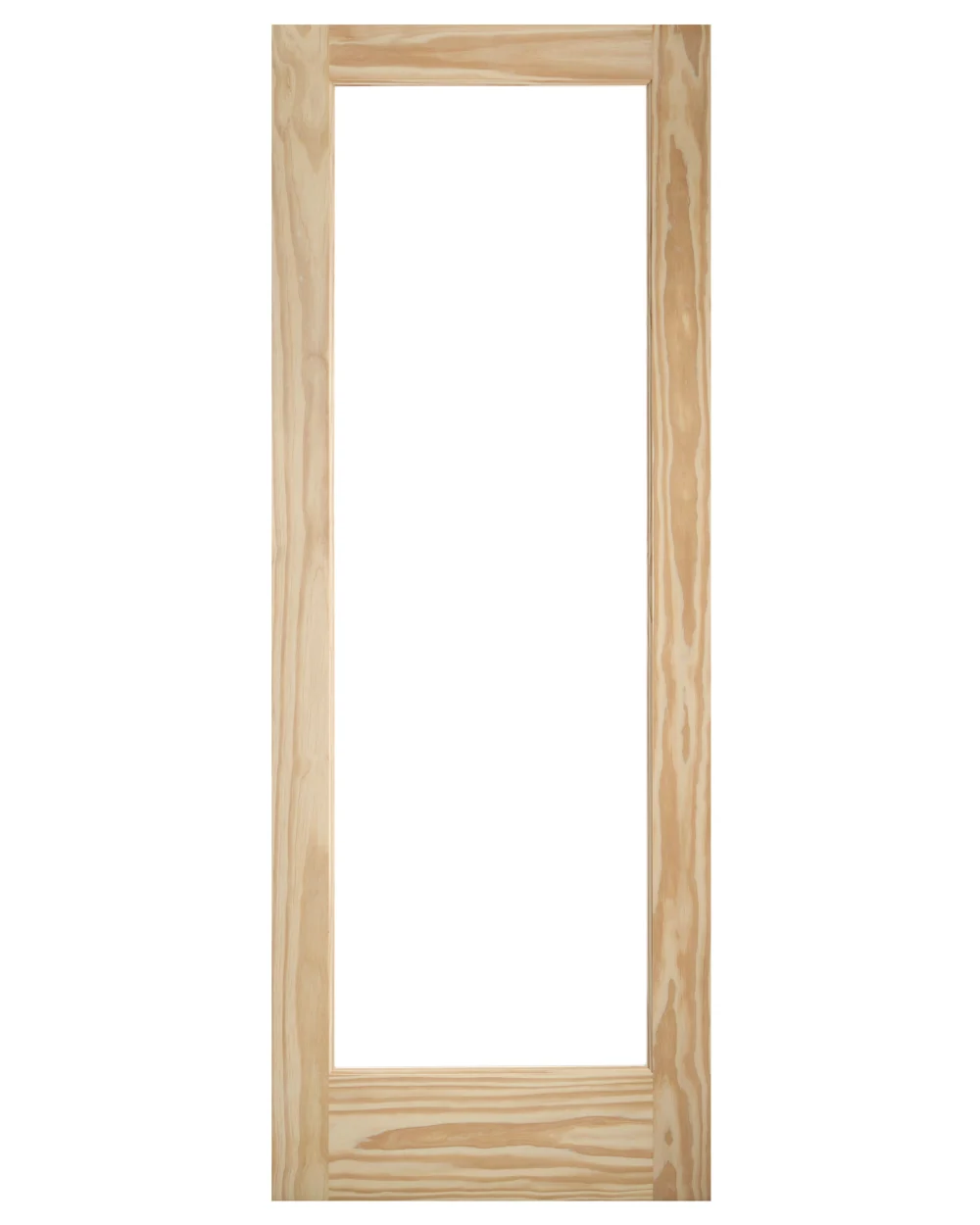 Single Lite Glass Panel Solid Core Pine Wood French Interior Door
