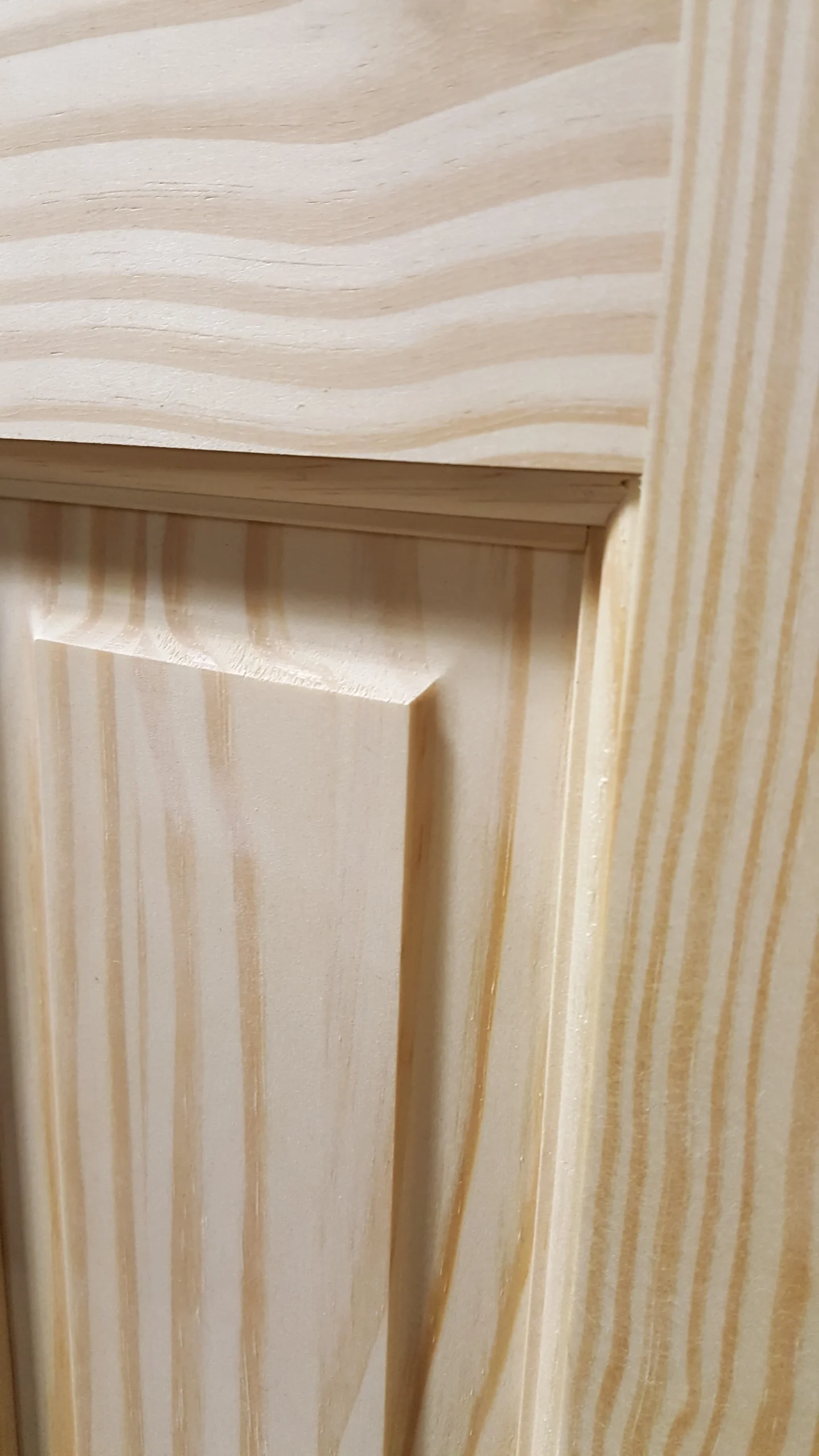 6 Panel Knotty Pine Wood Single Hip Interior Door - Image 5