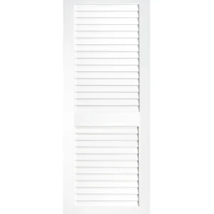 2 Plantation Louver Panel Interior Pine Wood Closet Door (Primed)
